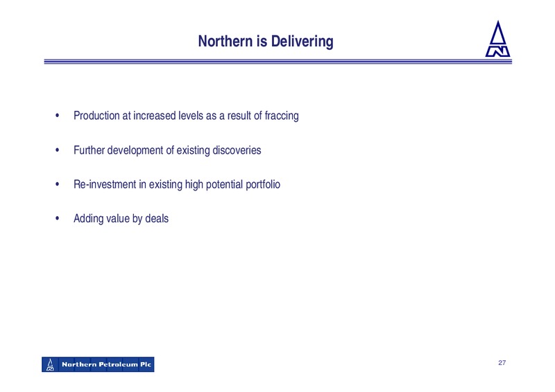 DECEMBER 2009 CORPORATE PRESENTATION – Northern Petroleum Plc – slide 27