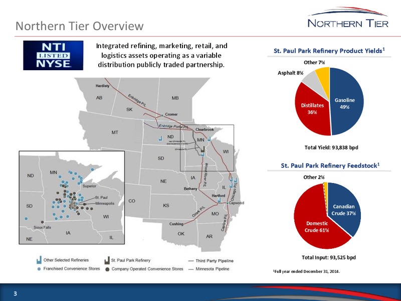NEW YORK INVESTOR MEETINGS WITH GOLDMAN SACHS – Northern Tier Energy Lp – slide 2