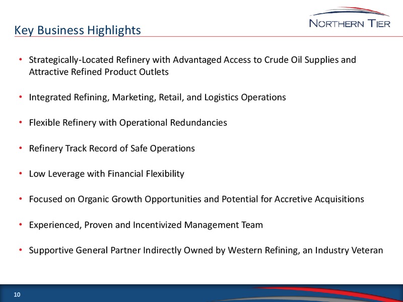 INVESTOR PRESENTATION – Northern Tier Energy Lp – slide 9