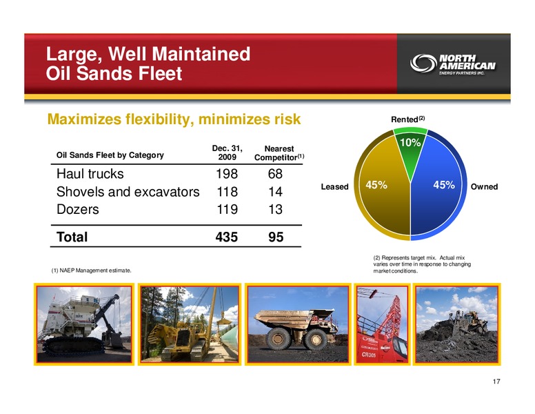 FEBRUARY 2010 INVESTOR PRESENTATION – North American Energy Partners Inc. – slide 17