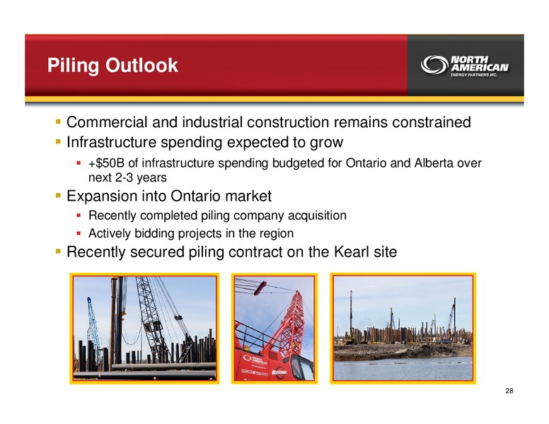 FEBRUARY 2010 INVESTOR PRESENTATION – North American Energy Partners Inc. – slide 28