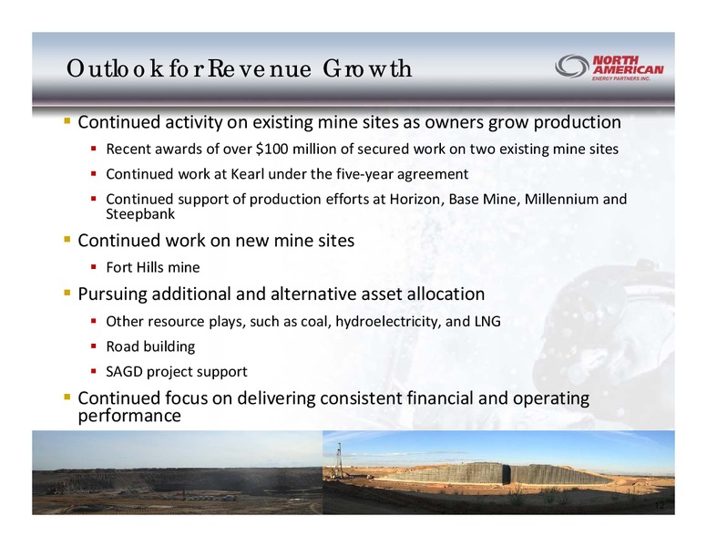 Q4 2014 INVESTOR PRESENTATION – North American Energy Partners Inc. – slide 12