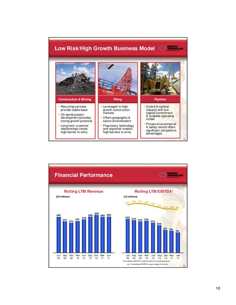 AUGUST 2011 INVESTOR PRESENTATION – North American Energy Partners Inc. – slide 10