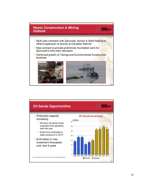 AUGUST 2011 INVESTOR PRESENTATION – North American Energy Partners Inc. – slide 12