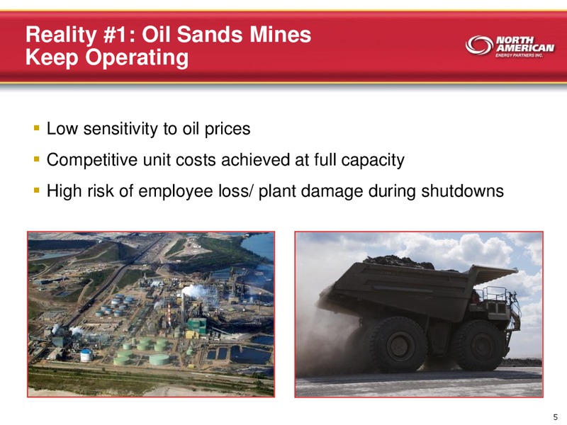 NOVEMBER 2011 INVESTOR PRESENTATION – North American Energy Partners Inc. – slide 5