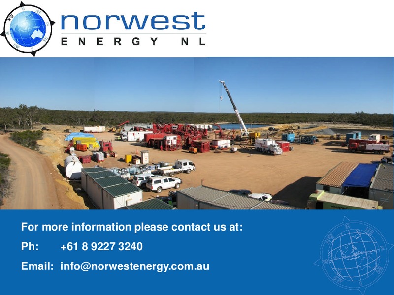 March 2014 Investor Presentation – Norwest Energy – slide 19