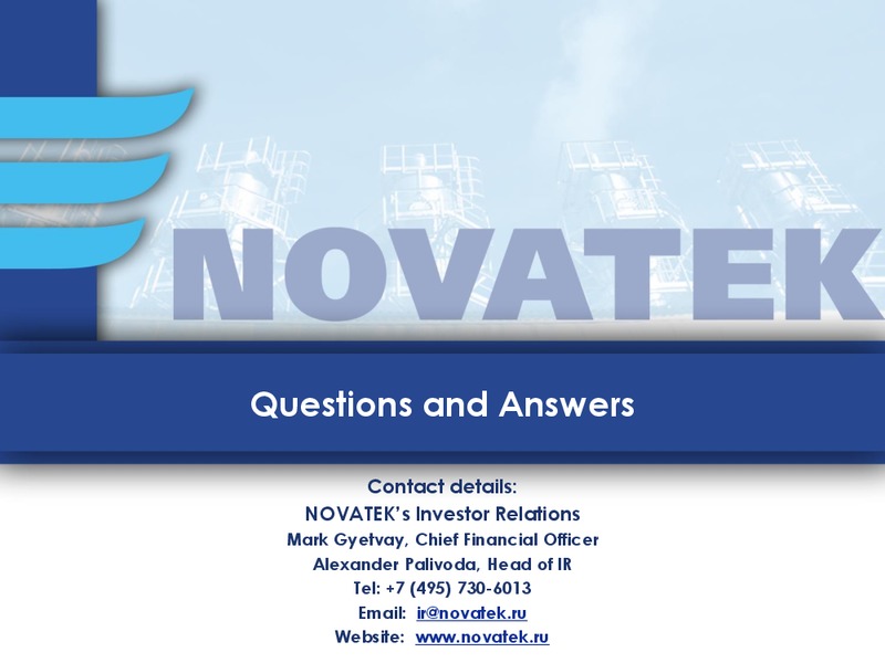 UBS INVESTOR TRIP – Novatek – slide 39