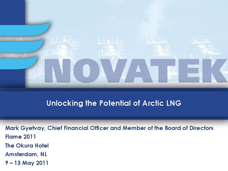 FLAME CONFERENCE 2011 – Novatek – slide 1