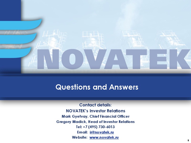 FLAME CONFERENCE 2011 – Novatek – slide 8
