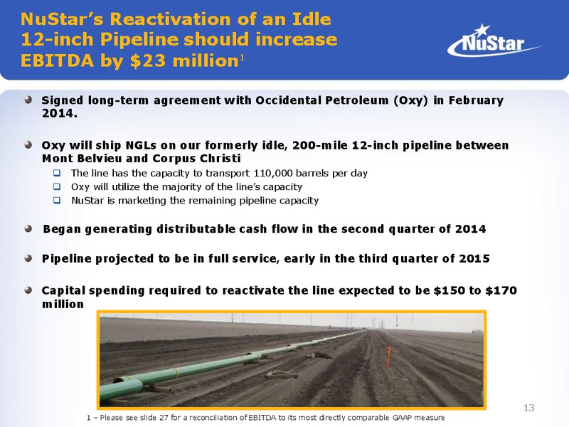 Jefferies 2014 Global Energy Conference – Nustar Energy L.P. – slide 12