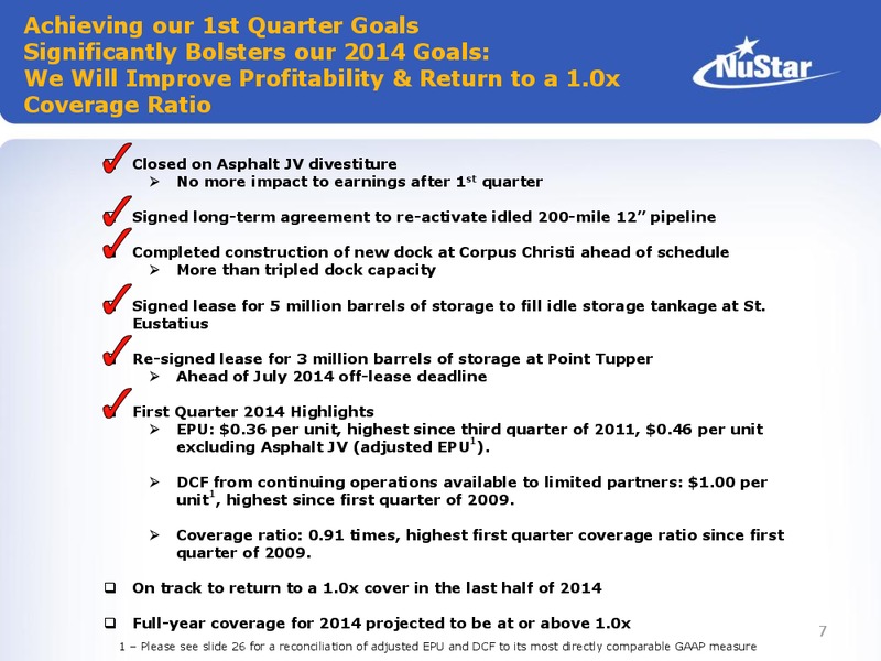 2014 NAPTP Master Limited Partnership Investor Conference – Nustar Energy L.P. – slide 6