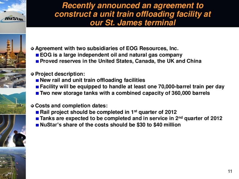 2011 Barclays Capital CEO Energy Power Conference – Nustar Energy L.P. – slide 10