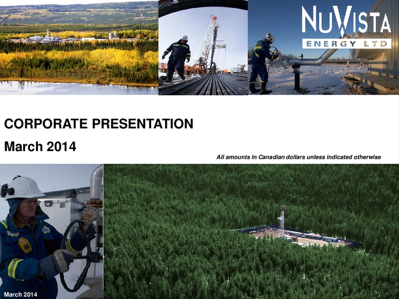 CORPORATE PRESENTATION – Nuvista Energy Ltd. – slide 1