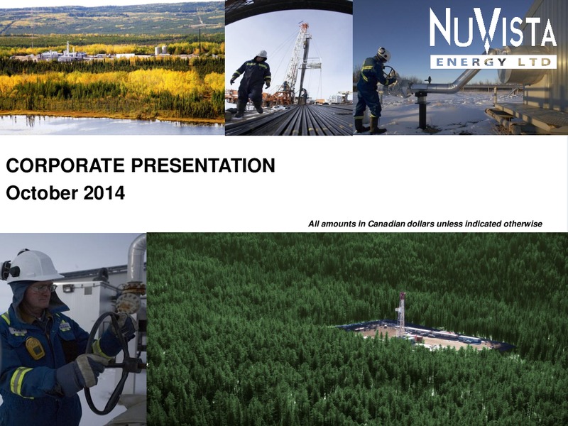CORPORATE PRESENTATION – Nuvista Energy Ltd. – slide 1