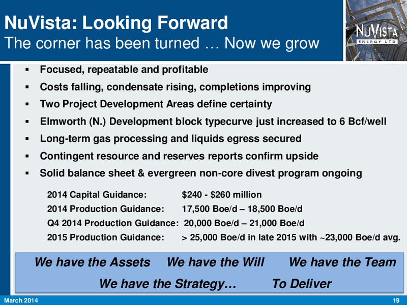 Corporate Presentation – Nuvista Energy Ltd. – slide 19