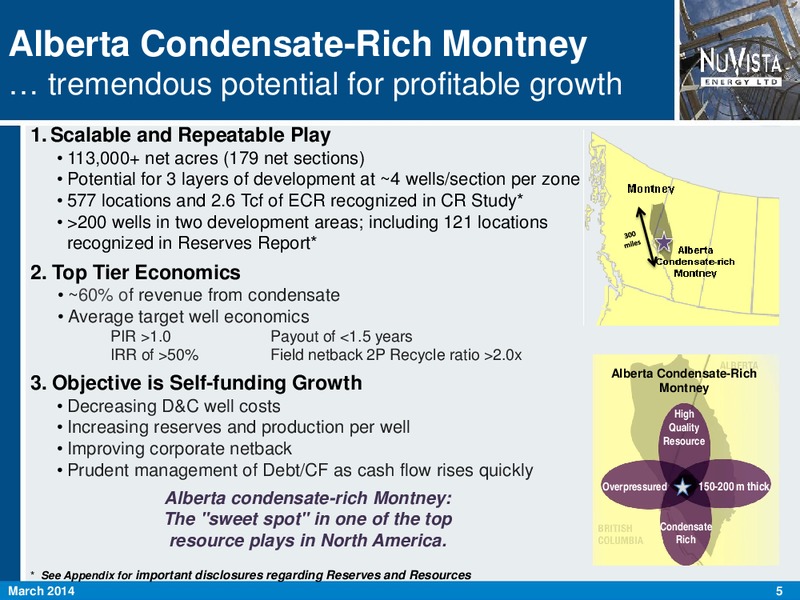 FIRSTENERGY SOCIETE GENERALE EAST COAST ENERGY CONFERENCE – Nuvista Energy Ltd. – slide 5