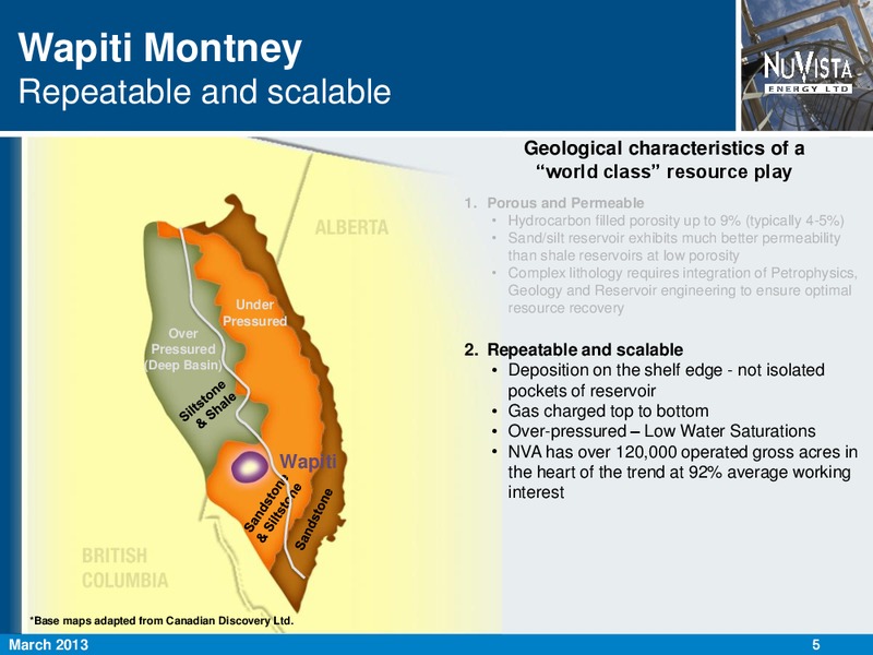 MARCH 2013 CORPORATE PRESENTATION – Nuvista Energy Ltd. – slide 6