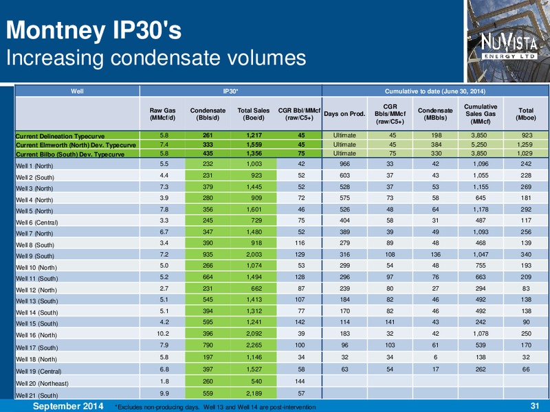 PETERS & CO 18TH ANNUAL ENERGY CONFERENCE – Nuvista Energy Ltd. – slide 31