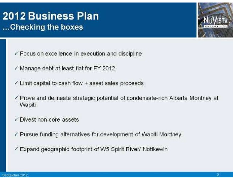 PETERS AND CO LIMITED 2012 ENERGY CONFERENCE – Nuvista Energy Ltd. – slide 3
