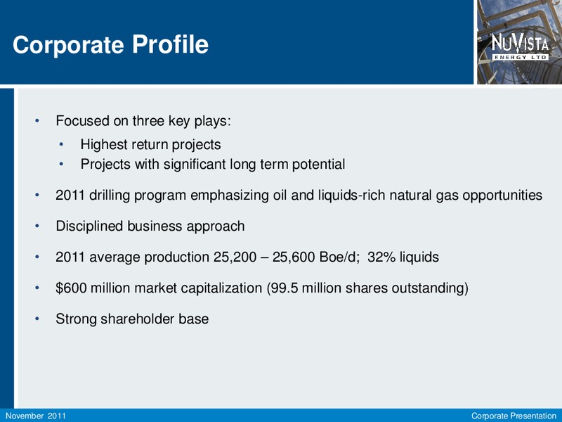 FIRSTENERGY SOCIETE GENERALE ANNUAL ENERGYGROWTH CONFERENCE – Nuvista Energy Ltd. – slide 2
