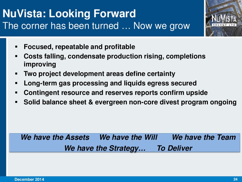 CORPORATE PRESENTATION – Nuvista Energy Ltd. – slide 24
