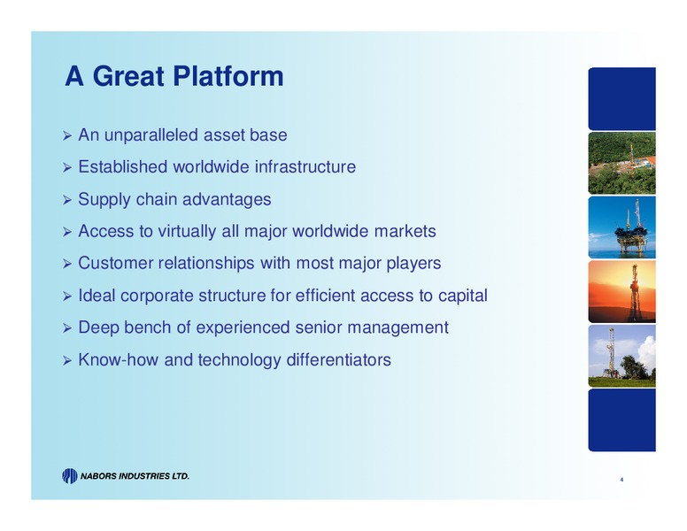 CREDIT SUISSE ENERGYSUMMIT – Nabors Industries Ltd. – slide 4