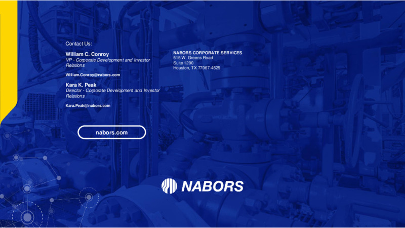 First Quarter 2021 Earnings Presentation – Nabors Industries Ltd. – slide 13