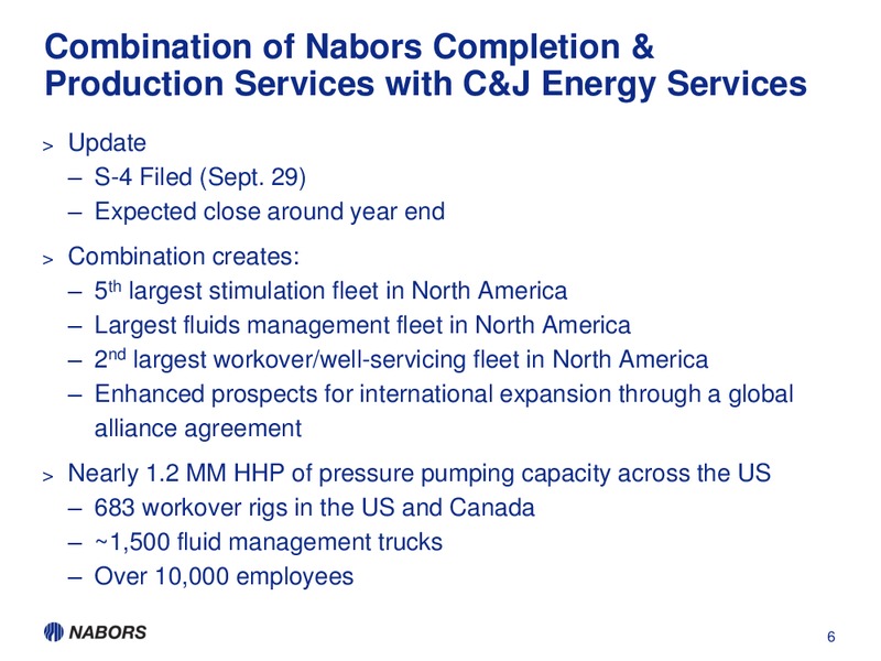 Q3 2014 EARNINGS CALL – Nabors Industries Ltd. – slide 5