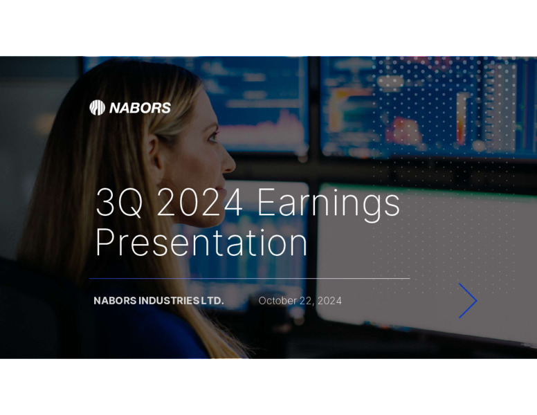 3Q 2024 Earnings Presentation – Nabors Industries Ltd. – slide 1