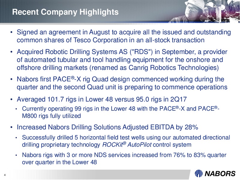 Third Quarter 2017 Results – Nabors Industries Ltd. – slide 3