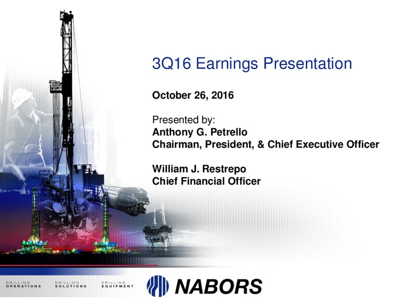 Q3 2016 Earnings Presentation – Nabors Industries Ltd. – slide 1
