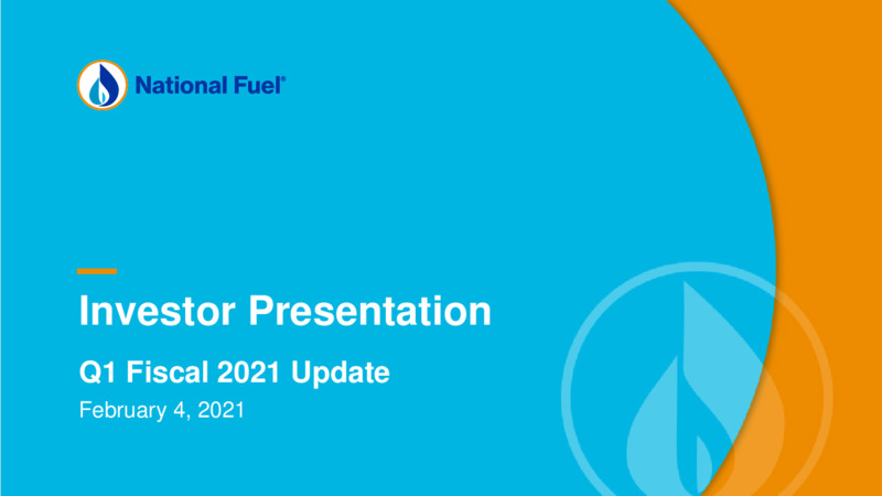 4Q 2020 Earnings Presentation – National Fuel Gas Co. – slide 1