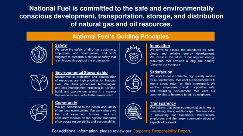 4Q 2020 Earnings Presentation – National Fuel Gas Co. – slide 2