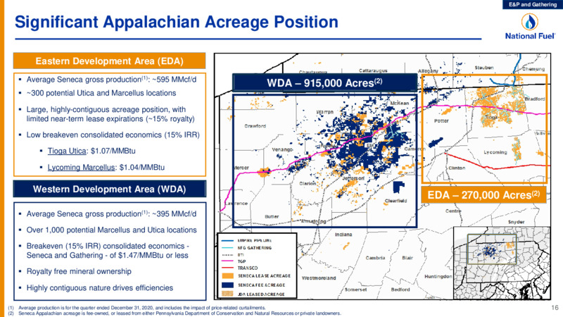 Investor Presentation Q1 Fiscal 2021 – National Fuel Gas Co. – slide 16