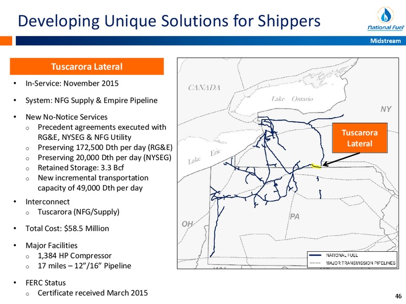 APRIL 2015 INVESTOR PRESENTATION – National Fuel Gas Co. – slide 45