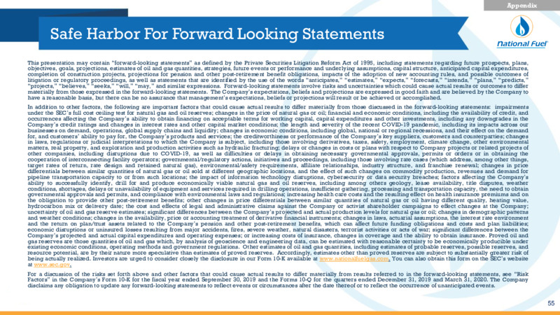 Q2 Fiscal 2020 Update – National Fuel Gas Co. – slide 55
