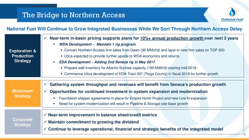 2Q Fiscal 2017 Update   Investor Presentation – National Fuel Gas Co. – slide 6