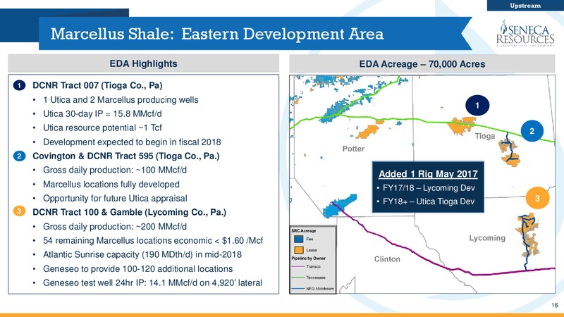 May 2017 Second Quarter Update   Investor Presentation – National Fuel Gas Co. – slide 15
