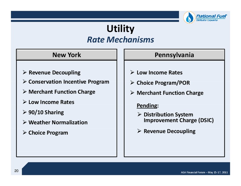 The AGA Financial Forum – National Fuel Gas Co. – slide 19