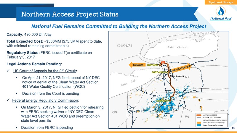 3Q 2018 Investor Presentation – National Fuel Gas Co. – slide 42