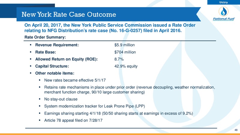3Q 2018 Investor Presentation – National Fuel Gas Co. – slide 47