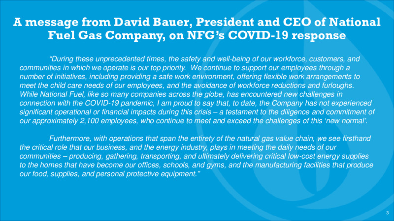 Q3 2020 Investor Presentation – National Fuel Gas Co. – slide 3