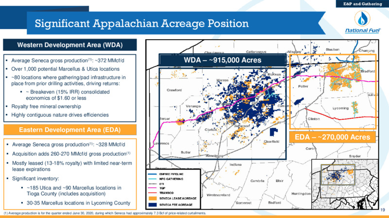 Q3 2020 Investor Presentation – National Fuel Gas Co. – slide 19