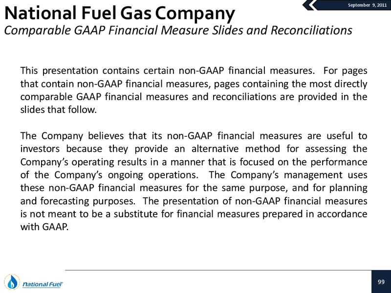 September 2011 Investor Presentation – National Fuel Gas Co. – slide 98