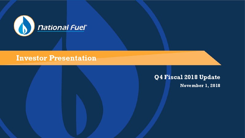 Investor Presentation – National Fuel Gas Co. – slide 1