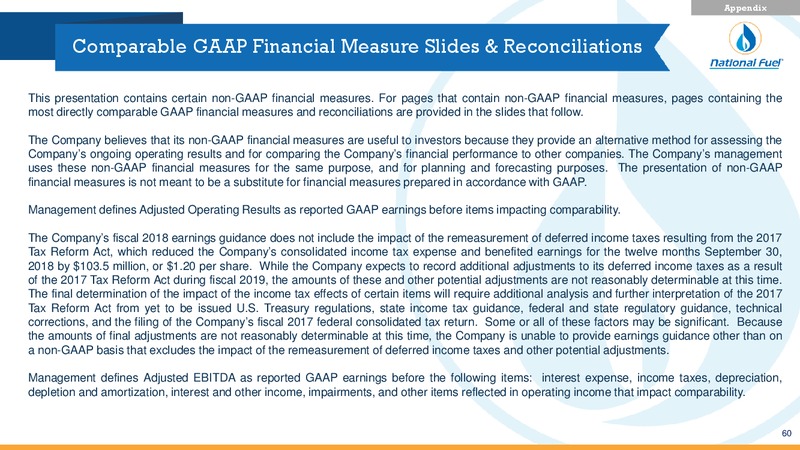 Investor Presentation – National Fuel Gas Co. – slide 58