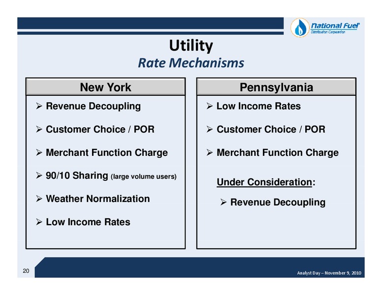 Fiscal 2010 Year End Analyst Day – National Fuel Gas Co. – slide 19