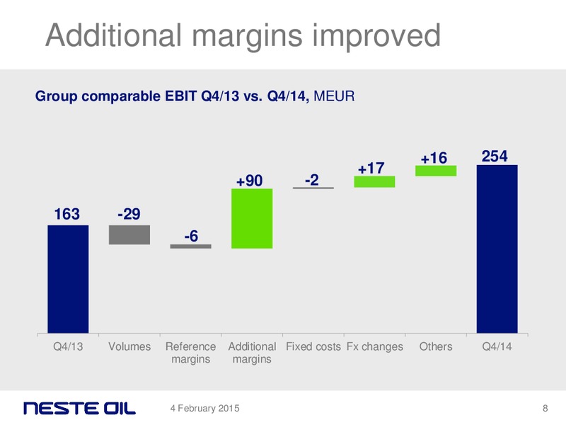 FEBRUARY 2015 INVESTOR PRESENTATION – Neste Oil – slide 7