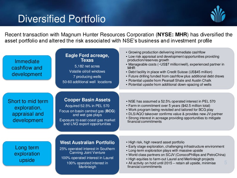 JUNE 2014 INVESTOR UPDATE – New Standard Energy – slide 5