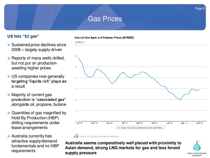AUSTRALIAN RESOURCES CONFERENCE – New Standard Energy – slide 5